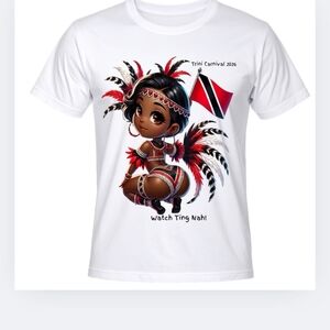 Trini Carnival  T-Shirt - White
